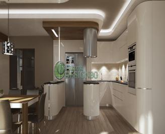 Кухня с овални форми