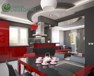 Дневна с трапезария и кухня